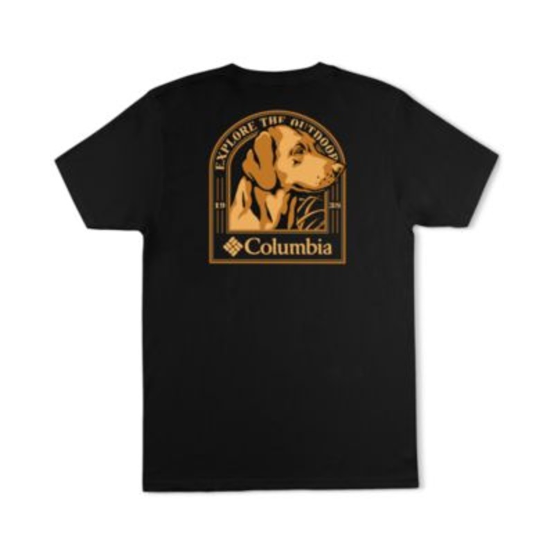 Columbia Men Regular fit Short Sleeve Graphic T-Shirt Shirt XXL Black Solid