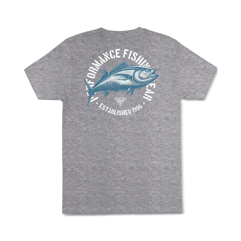 Columbia Men Regular fit Short Sleeve Graphic T-Shirt Shirt XXL Grey Solid
