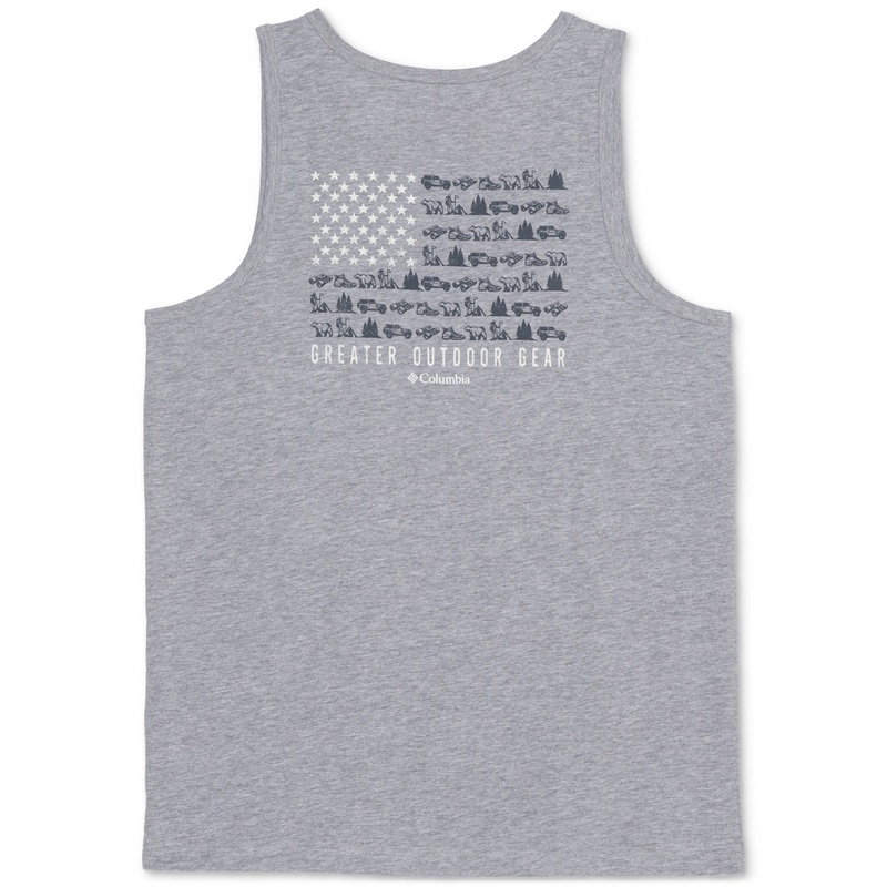 Columbia Men Regular fit Sleeveless Graphic Tank Top Shirt XL Grey Solid
