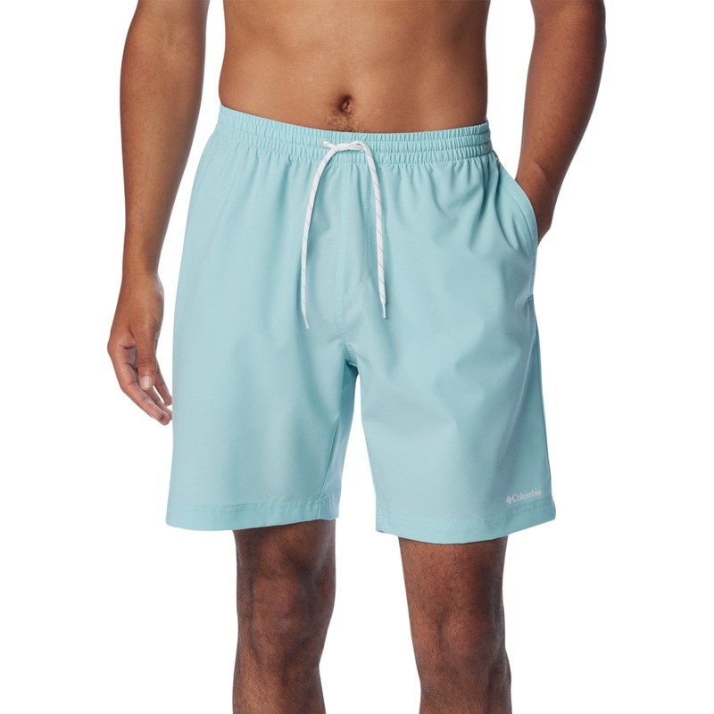 Columbia Mens Relaxed fit Drawstring Shorts XXL / 6 Green Solid Stretch