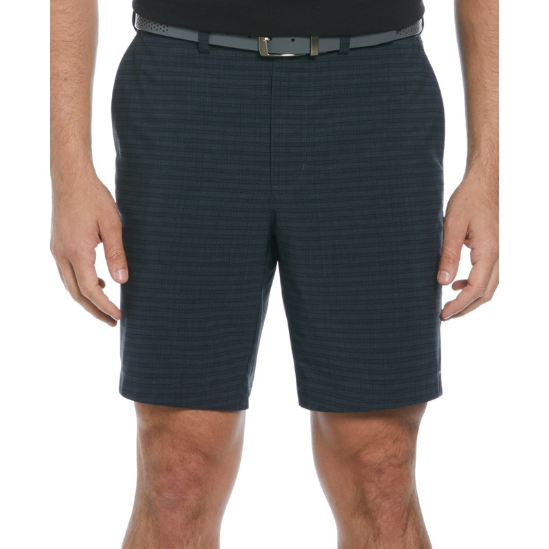 Pga Tour Mens Regular fit Golf Shorts 44 / 8 Black Striped