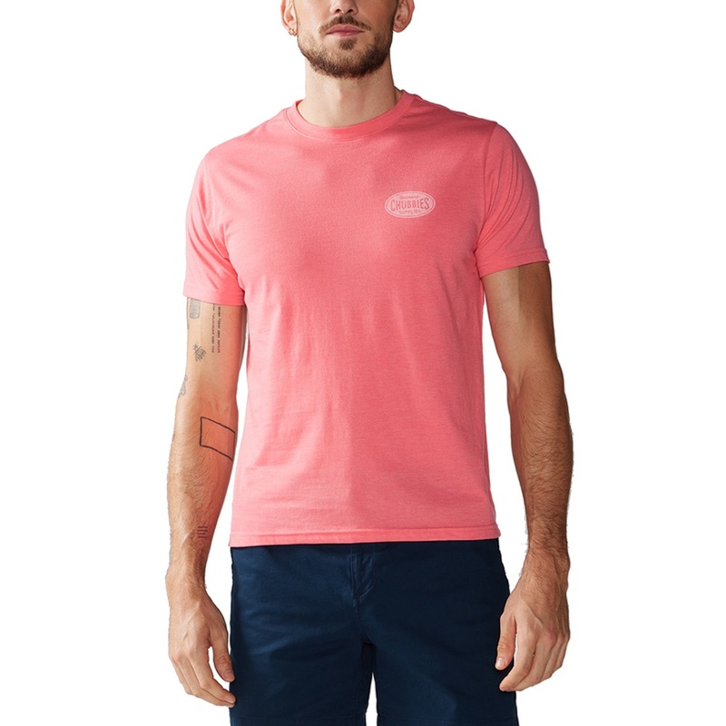 Chubbies Men Relaxed fit Short Sleeve T-Shirt Shirt Small Red Solid