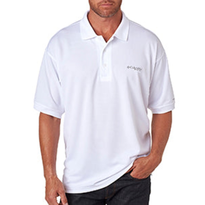 Columbia Men Regular fit Short Sleeve Polo Shirt XXL White Solid