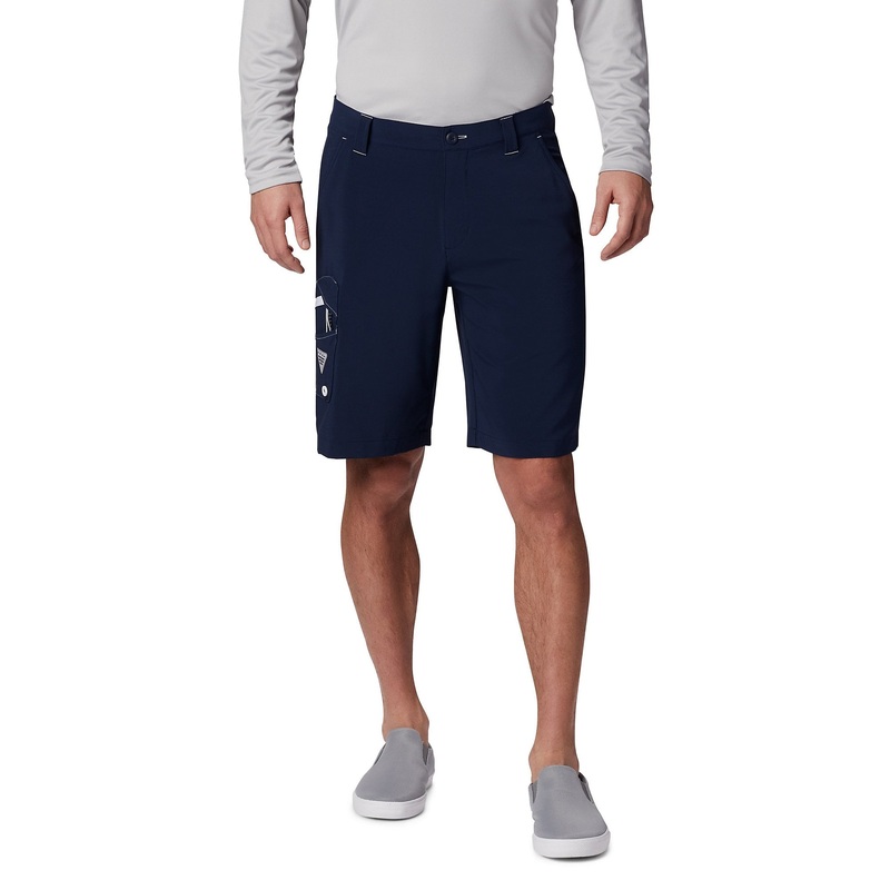 Columbia Mens Regular fit Terminal Tackle Shorts 28 /  10 Blue Solid