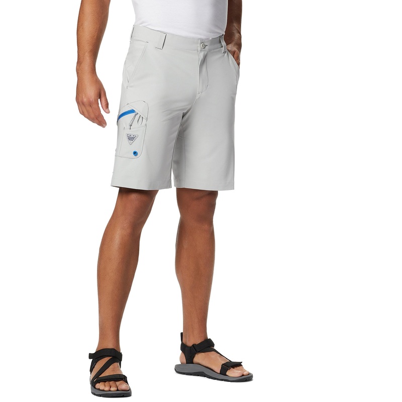 Columbia Mens Regular fit Terminal Tackle Shorts 28 / 10 Grey Solid