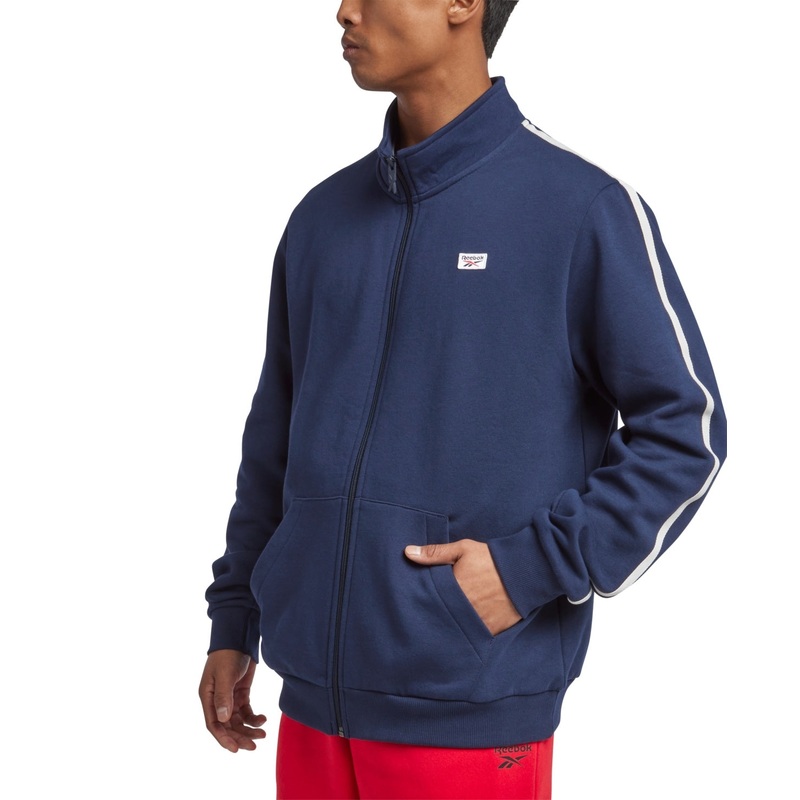 Reebok Men Classic fit Track Jacket Sweatshirt Small Blue Solid