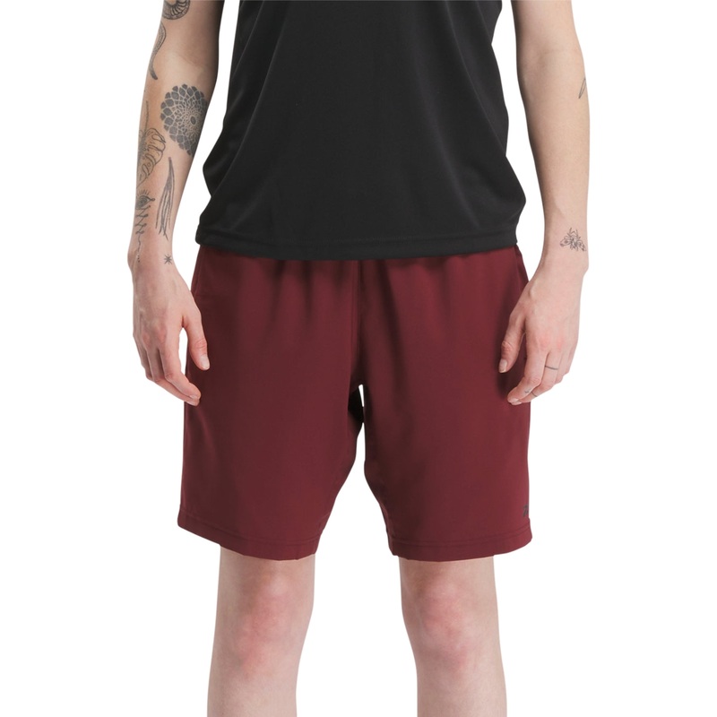 Reebok Mens Regular fit Drawstring Shorts XL / 9 Red Solid Moisture Wicking