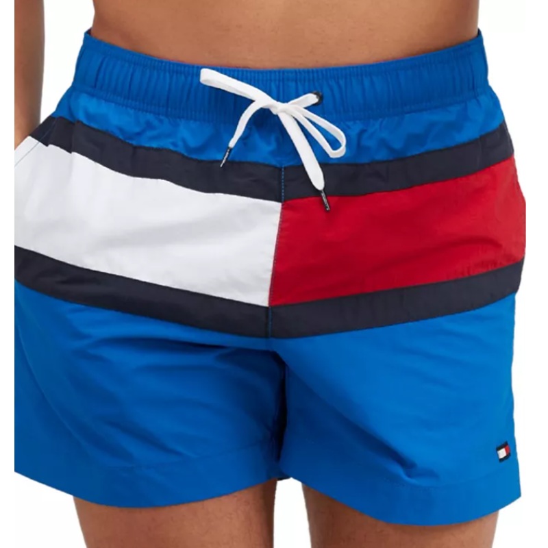 Tommy Hilfiger Mens Regular fit Swim Trunks Swimwear Large / 7 Blue