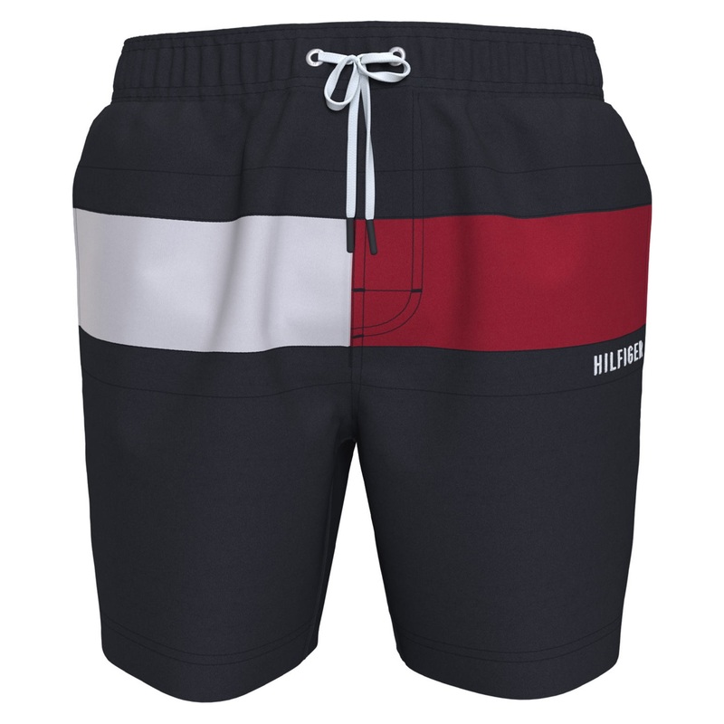 Tommy Hilfiger Mens Regular fit Swim Trunks Swimwear Small / 7 Blue Solid