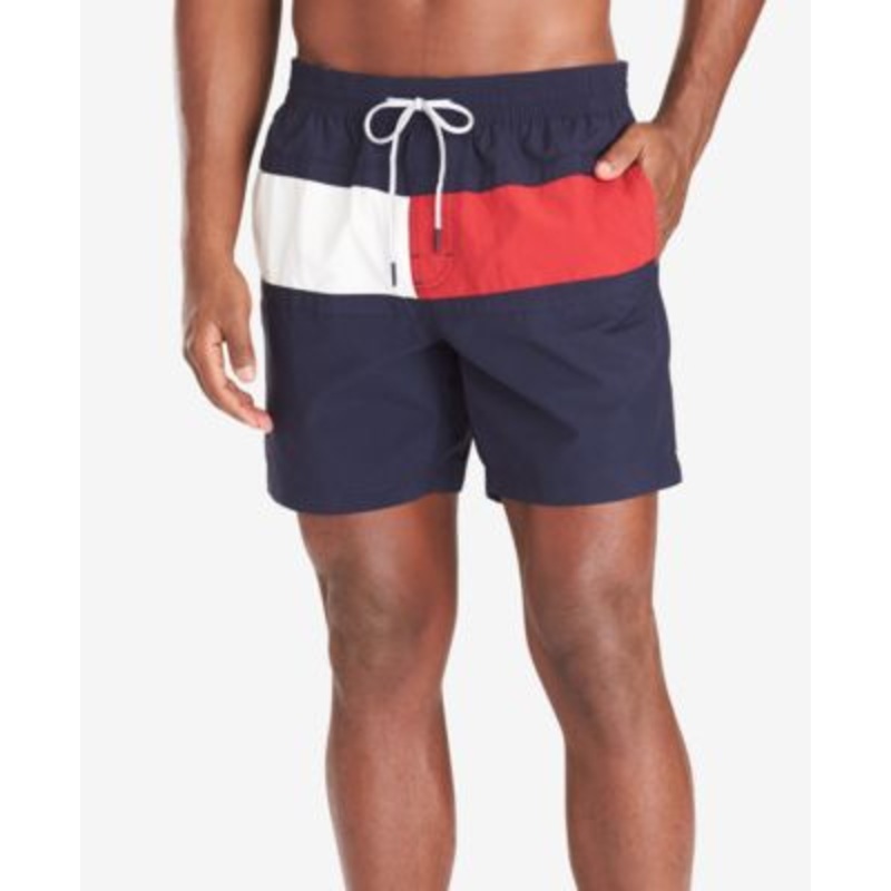 Tommy Hilfiger Mens Regular fit Swim Trunks Swimwear XXL / 7 Blue Solid