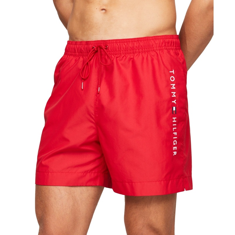 Tommy Hilfiger Mens Regular fit Swim Trunks Swimwear XXL / 7 Red Solid