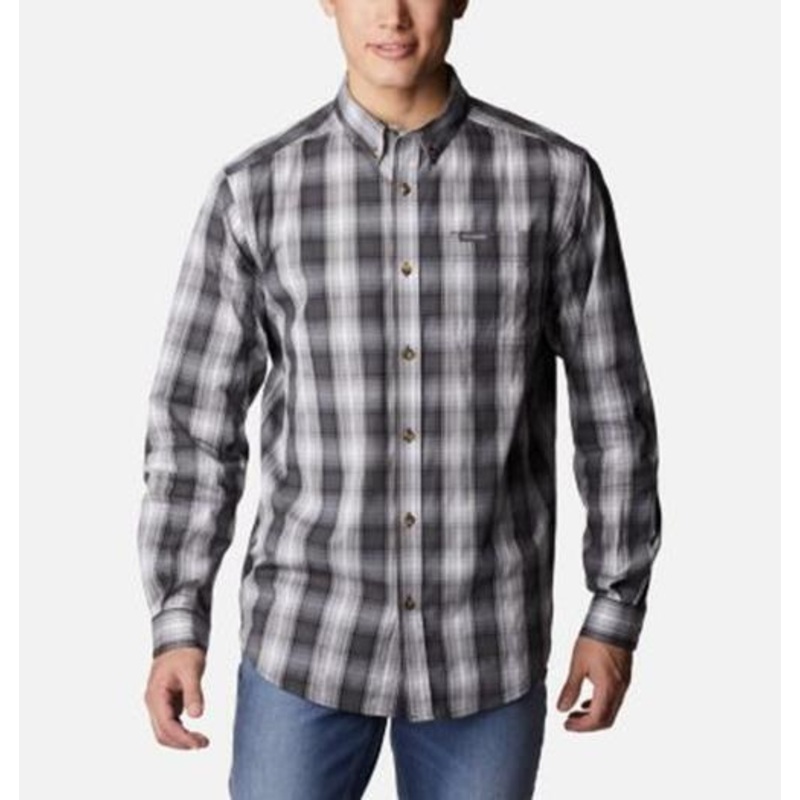 Columbia Columbia Mens Rapid Rivers II Button Down Shirt Black Soft Ombre XXL