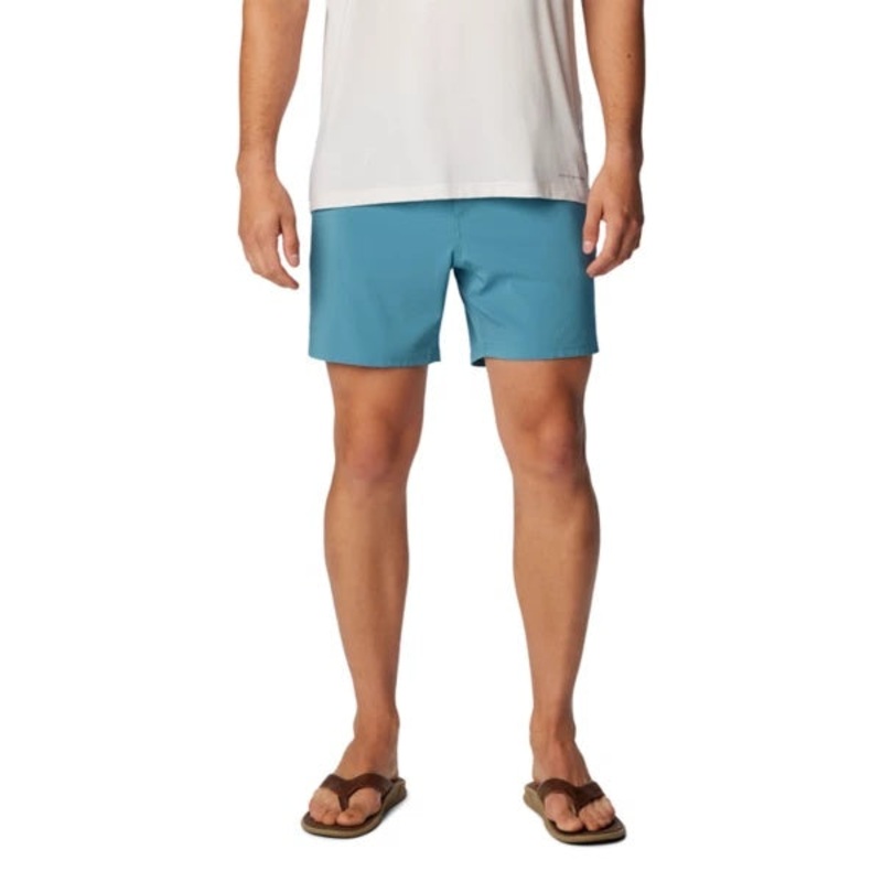 Columbia Mens Athletic fit Casual Uncharted Shorts Large  / 5 Blue Solid