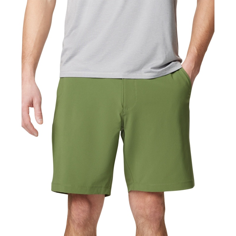 Columbia Mens Regular fit Casual Carter Crest Shorts 32 / 9 Green Solid Stretch