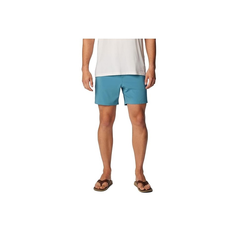 Columbia Mens Regular fit Casual Uncharted Shorts Small / 6 Blue Solid
