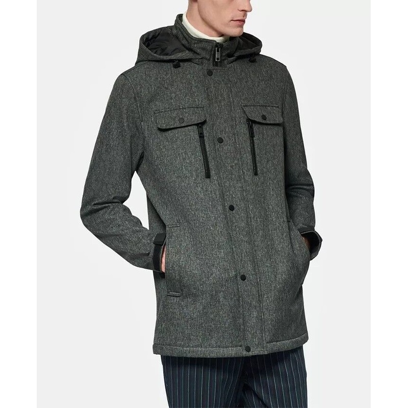 Marc New York Men's Doyle Hooded Jacket 2XL XXL Mid Grey