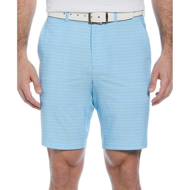 Pga Tour Mens Regular fit Golf Shorts 30 / 8 Blue Plaid