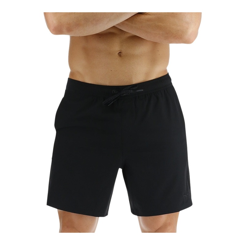 Tyr Mens Regular fit Volley Shorts XL / 7 Black Solid