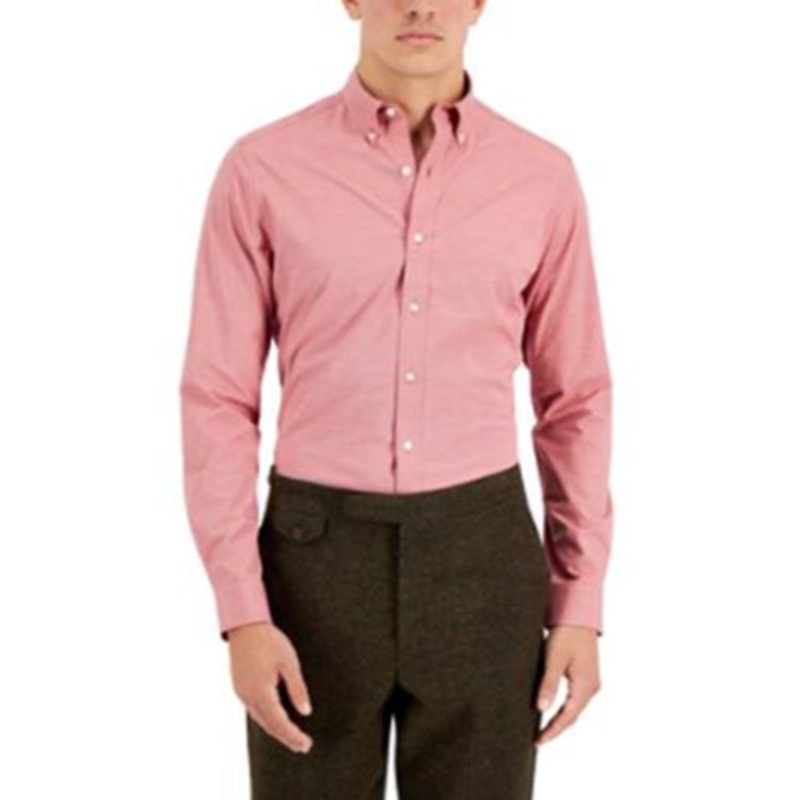 Club Room Men's Slim Fit Dress Shirt Red XXL