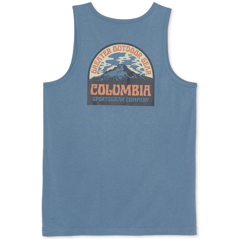 Columbia Men Regular fit Short Sleeve Graphic Tank Top Shirt XL Blue Solid