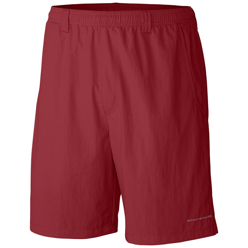 Columbia Mens Regular fit Swim Trunks Swimwear Large / 6 Red Solid Quick Dry