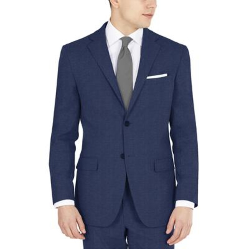 Dkny Mens Modern fit Suit Jacket Blazer 42 S Blue Stretch