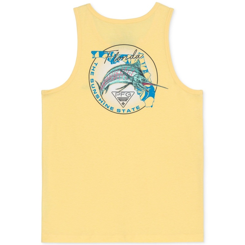 Columbia Men Classic fit Sleeveless Tank Top Shirt Small Yellow