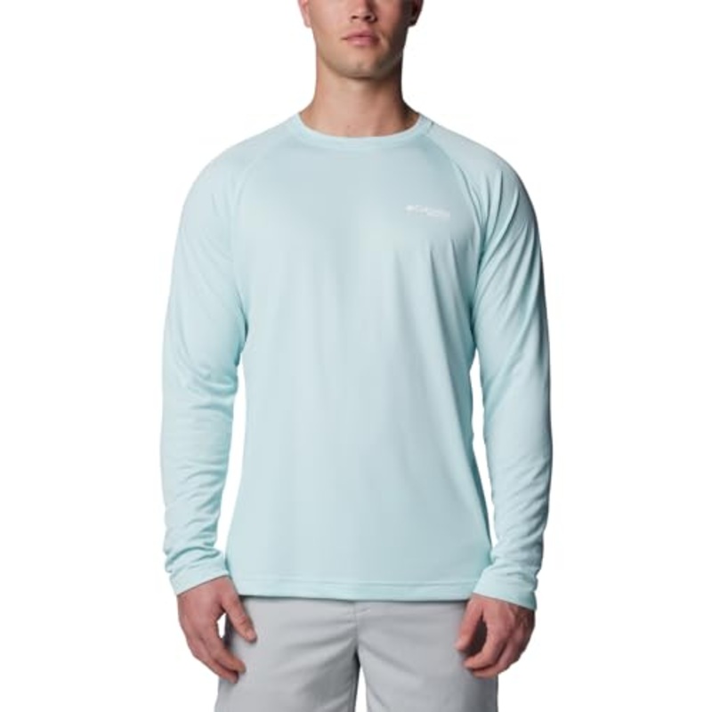Columbia Men Regular fit Long Sleeve T-Shirt Shirt Medium Green Solid
