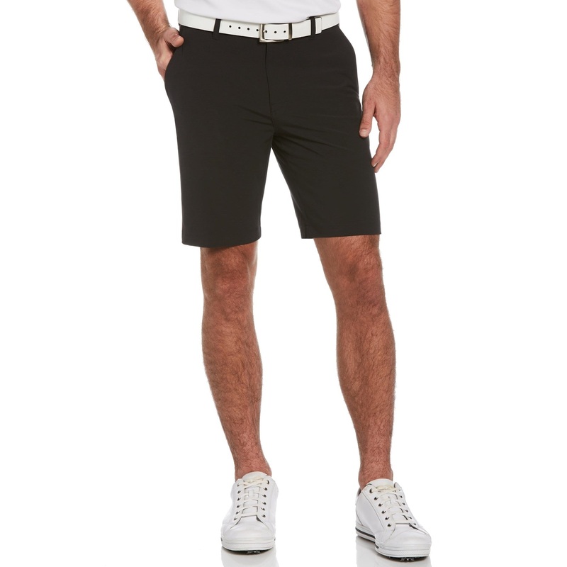 Pga Tour Men's Heathered Two-Tone Performance Shorts Size 44 Caviar Black