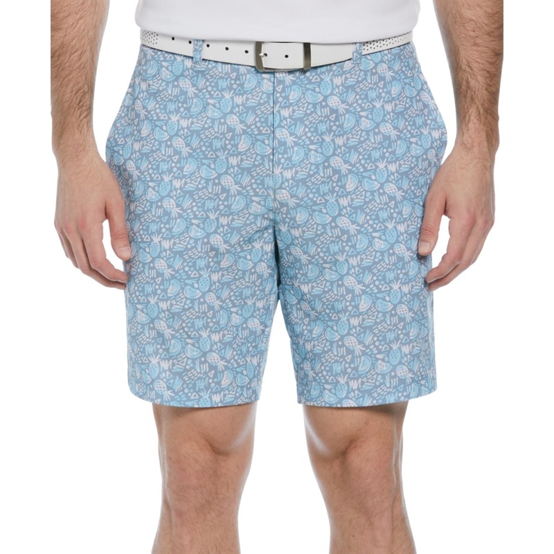 PGA TOUR Mens Pineapple Print Performance golf shorts Size 42 Blue