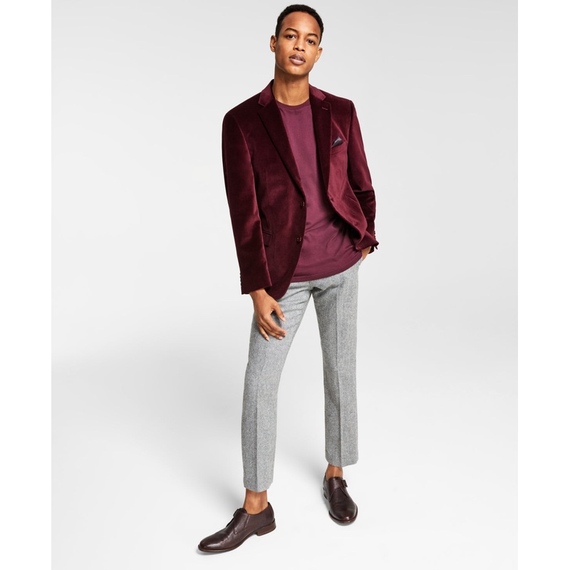 Alfani Mens Slim fit Sport Coat Blazer 38 R Red Solid