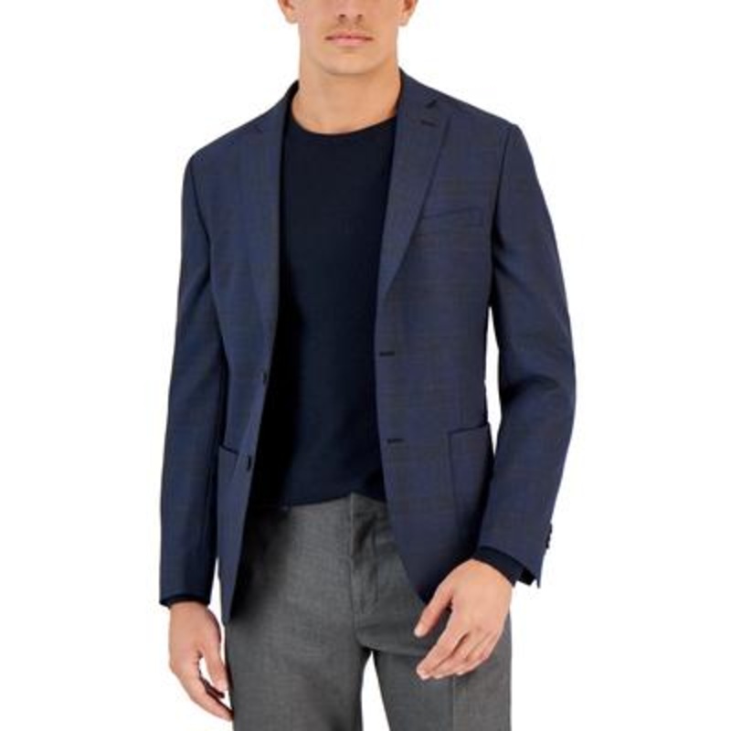Bar Iii Mens Slim fit Sport Coat Blazer 42 R Blue Plaid