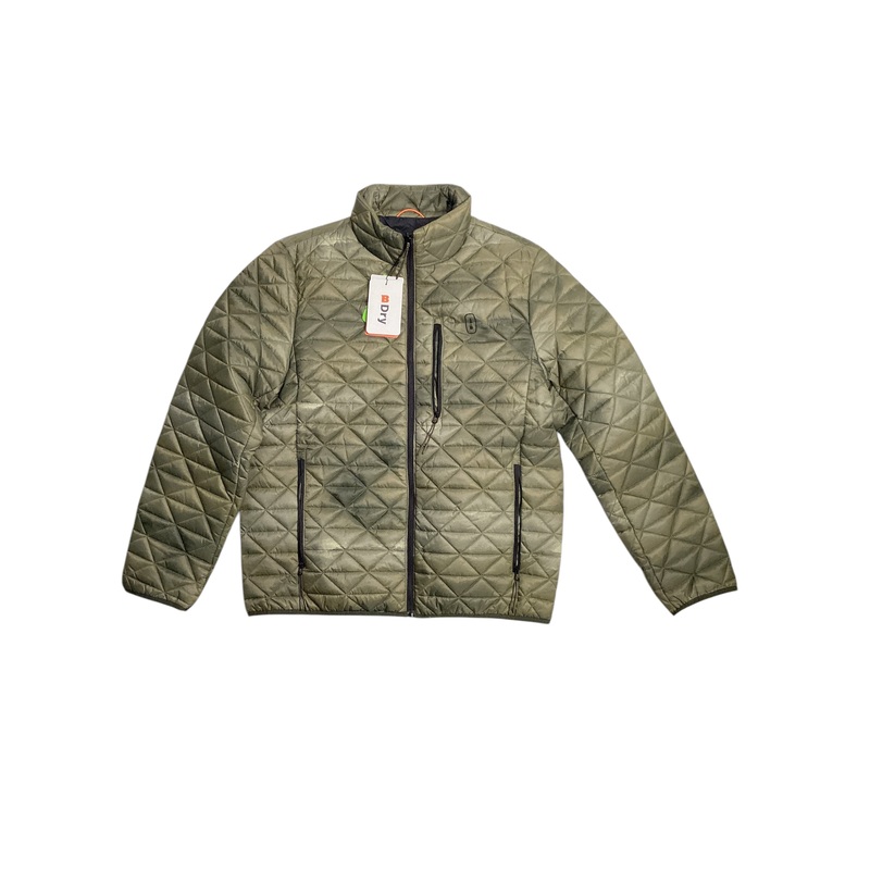 BASS OUTDOOR Men's Delta Diamond Quilted Puffer Jacket Mirage Green Medium