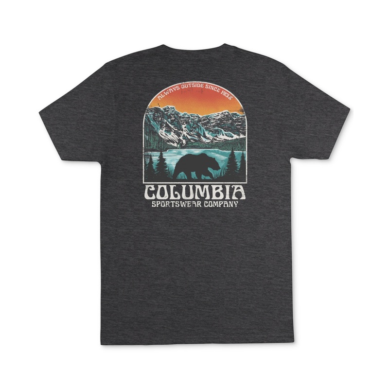 Columbia Men Regular fit Short Sleeve T-Shirt Shirt Large Grey Solid