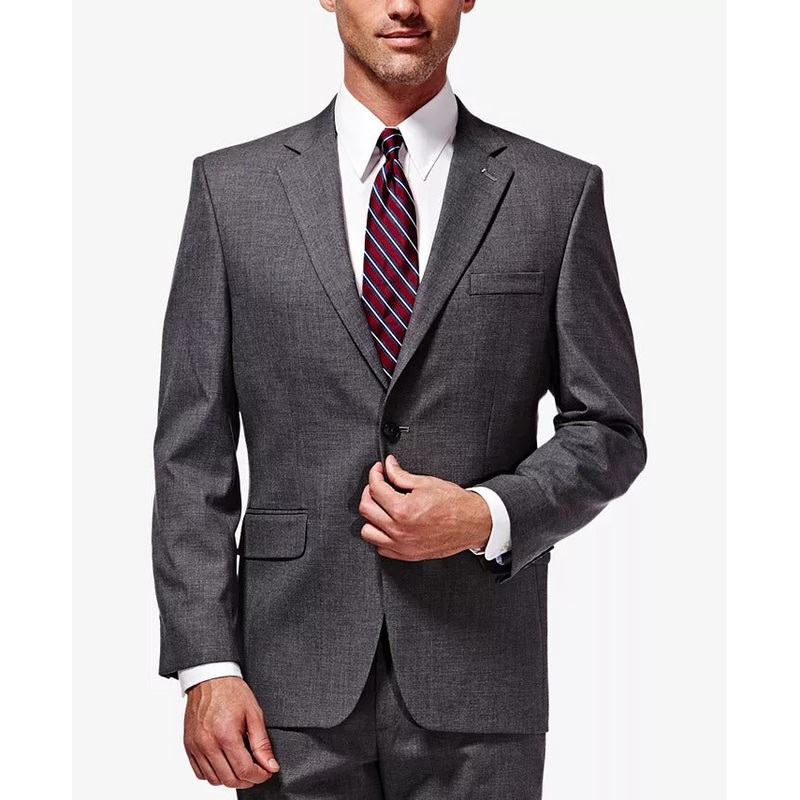 Haggar Mens Gray Heather Blazer 46R