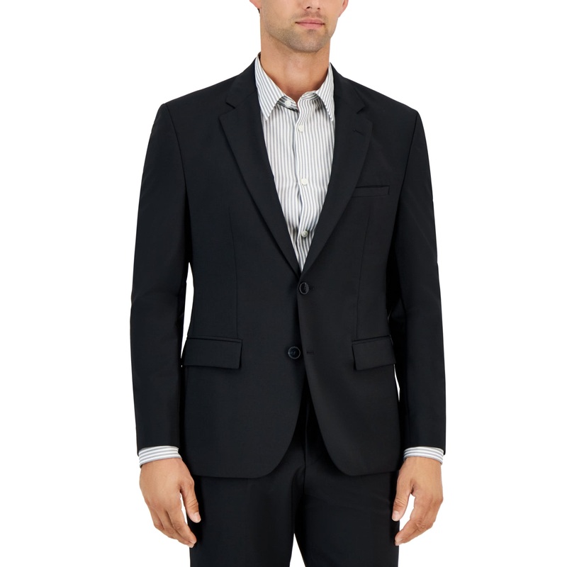 Hugo Boss Mens Modern fit Suit Jacket Blazer 42 R Black Solid