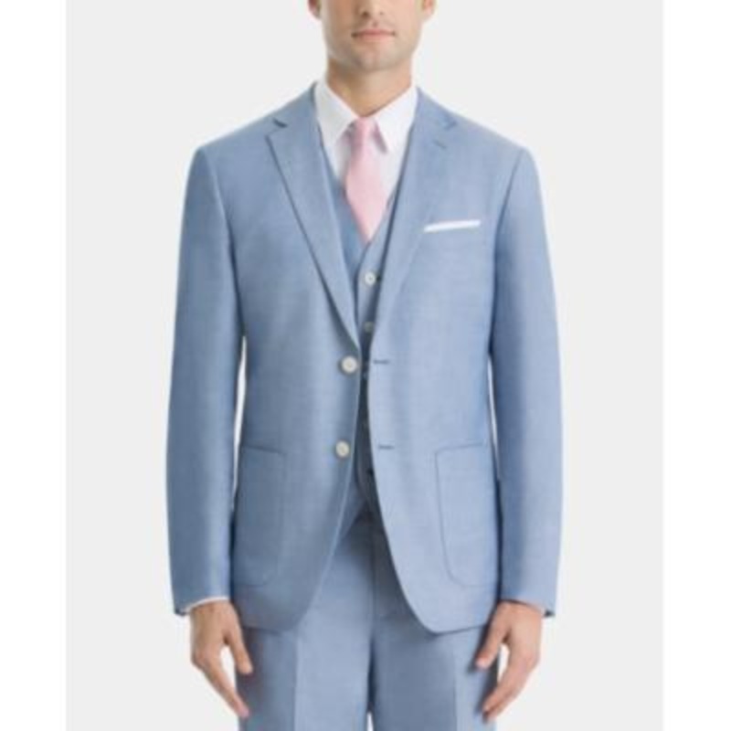 Lauren Ralph Lauren Mens Classic fit Sport Coat Blazer 40 R Blue Solid Stretch