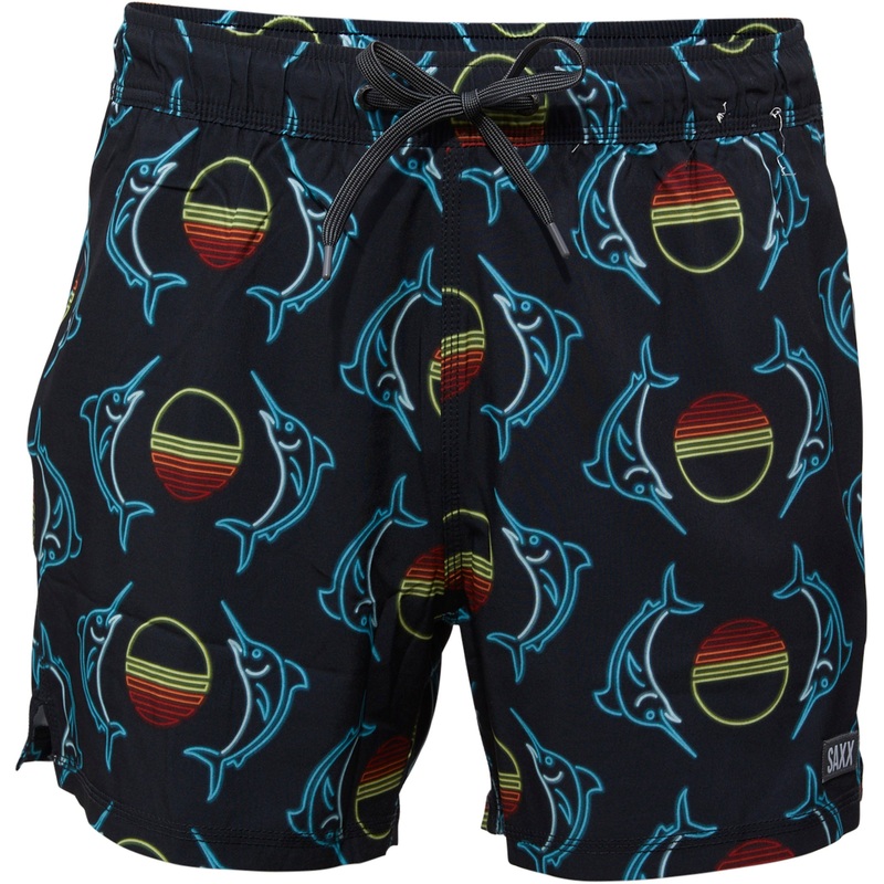 Saxx Mens Regular fit Swim Trunks Swimwear Small / 5 Black