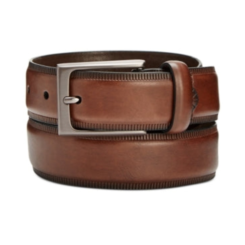 Alfani Men's Dress Belt Cigar Brown Size 32