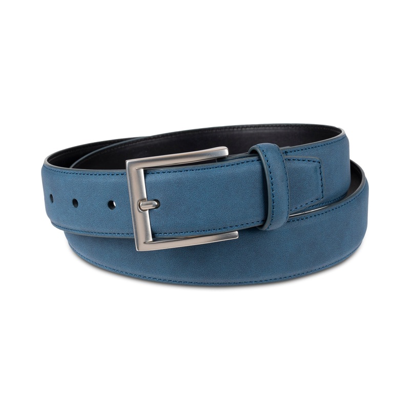 Alfani Men's Faux Suede Belt Blue Small