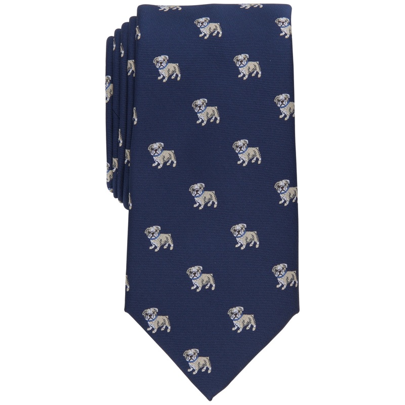Club Room Men's Classic Bulldog Neat Tie Navy Blue Necktie