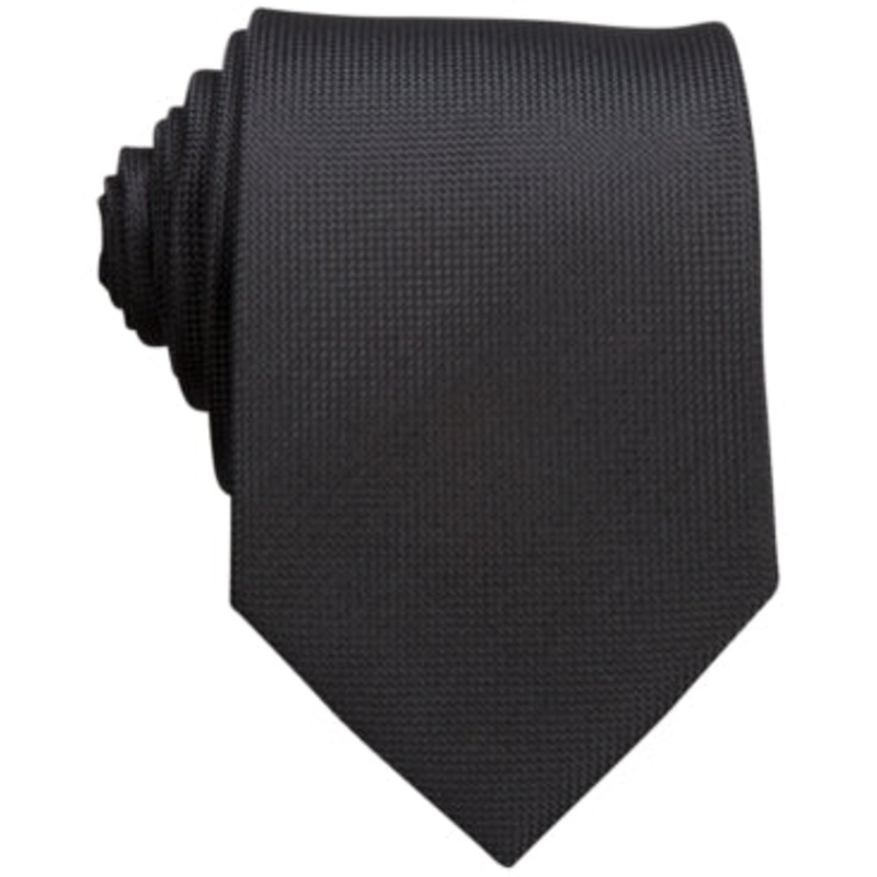 Perry Ellis Men's Oxford Solid Tie Grey Necktie