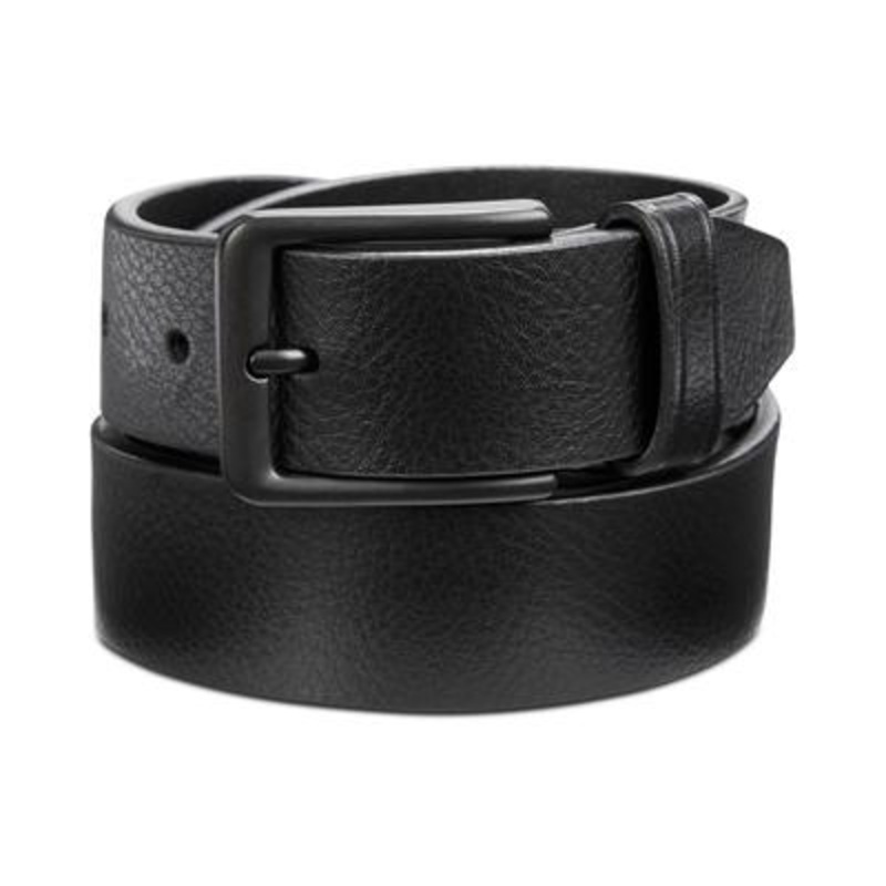 Perry Ellis Portfolio Men's Casual Pebble Leather Belt Black 38