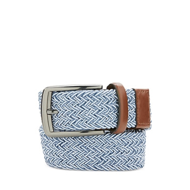 The Men's Store  Men's Happy Blue Stretch Webbing Belt Size 32