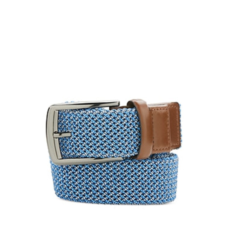 The Men's Store  Men's Happy Blue Stretch Webbing Belt Size 40