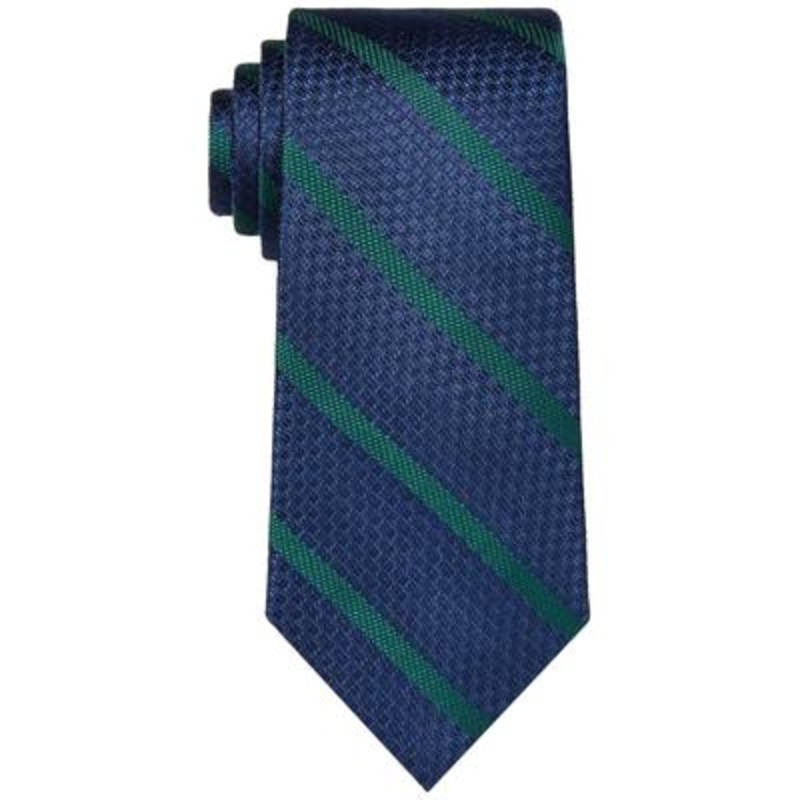 Tommy Hilfiger Men's Textured Colored Stripe Tie Blue Green Necktie