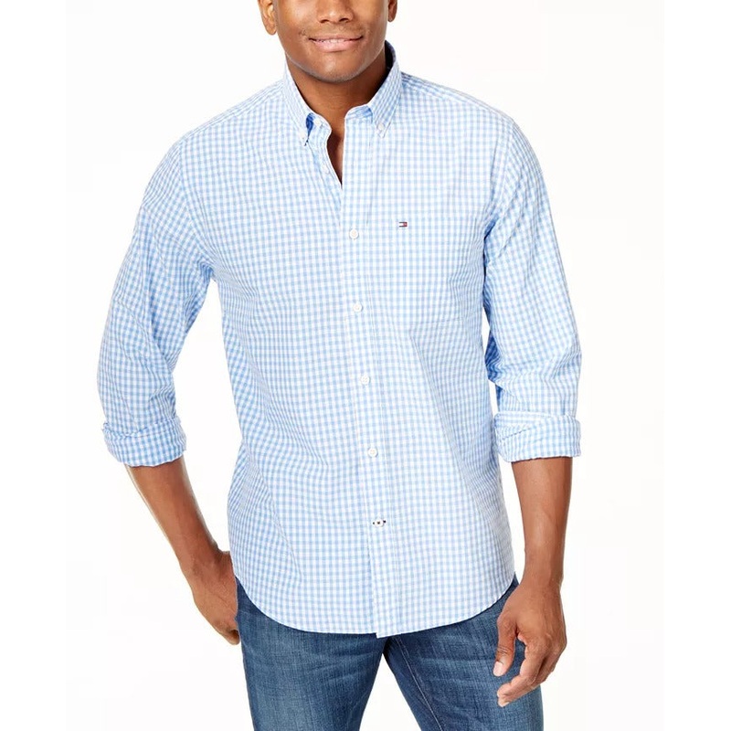 Tommy Hilfiger Mens Twain Classic Fit Stretc Collection Blue Medium