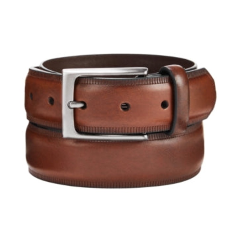 Alfani Men's Embossed Belt Brown Size 32