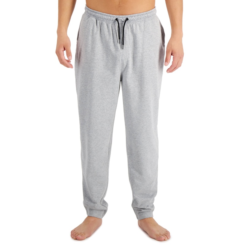 Alfani Men's Mendoza Jogger Pajama Pants  Grey Heather Large