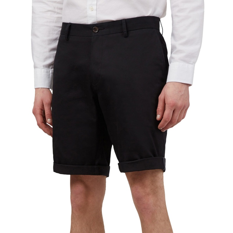 Ben Sherman Men's Signature Chino Shorts Size 30 Black Khaki